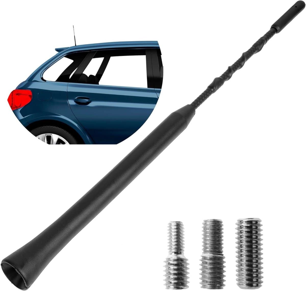 Auto Antenne - Dakantenne Radio - Storingsvrije Ontvangst - Universele Adapter M4 M5 M6 - 23 cm - Zwart