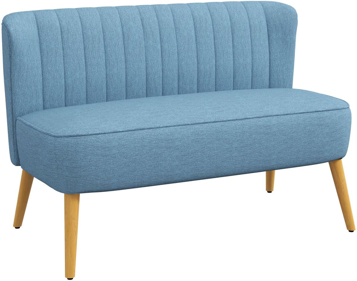 Homcom Loveseat-Polyester-117L x 56,5B x 77H cm-Blauw