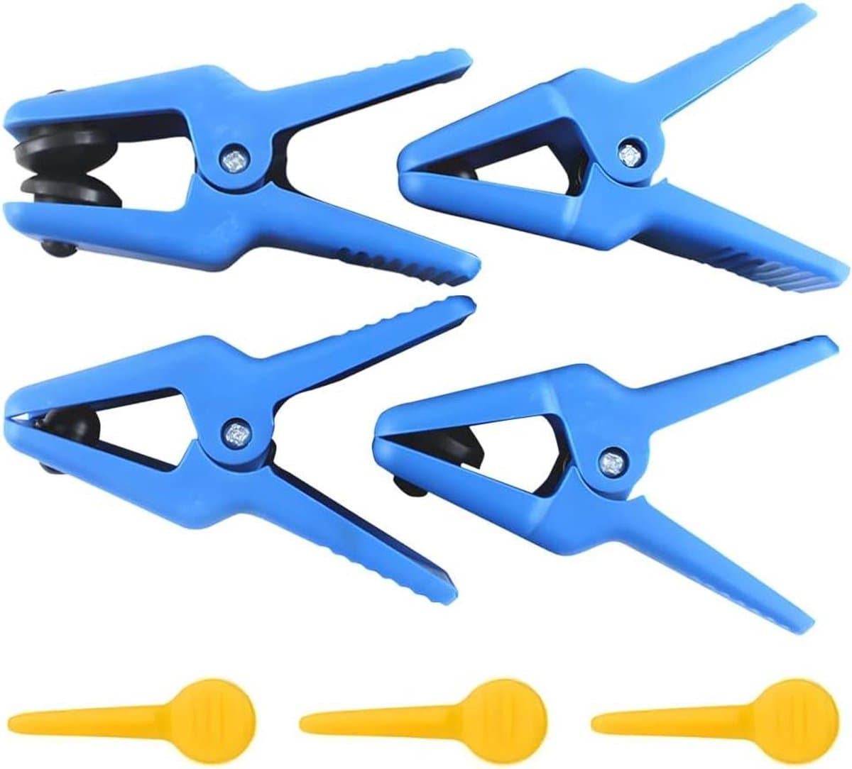 Lijnklemmen Set - Slang Klemmen - Lekkage Voorkomen - Duurzaam Nylon Materiaal - 4 Stuks - Blauw