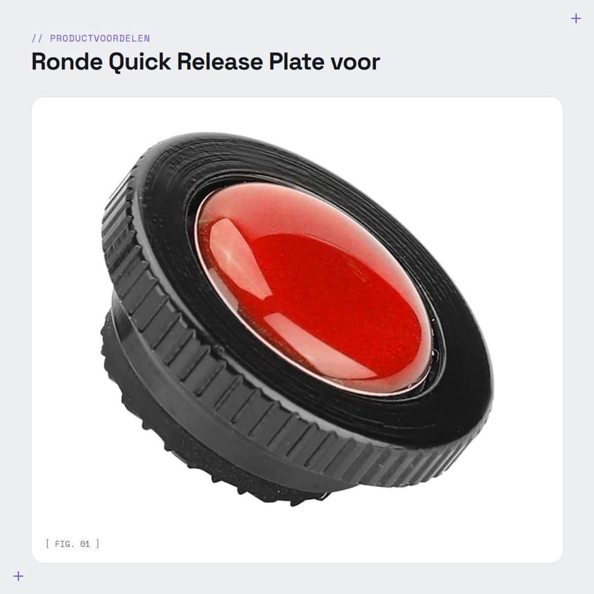Dailygoods- Quick Release Plate Ronde Aluminiumlegering - Compact Actie Tripod - Lichtgewicht - Duurzaam - Antislip - Kwaliteitsproduct - Statiefplaat