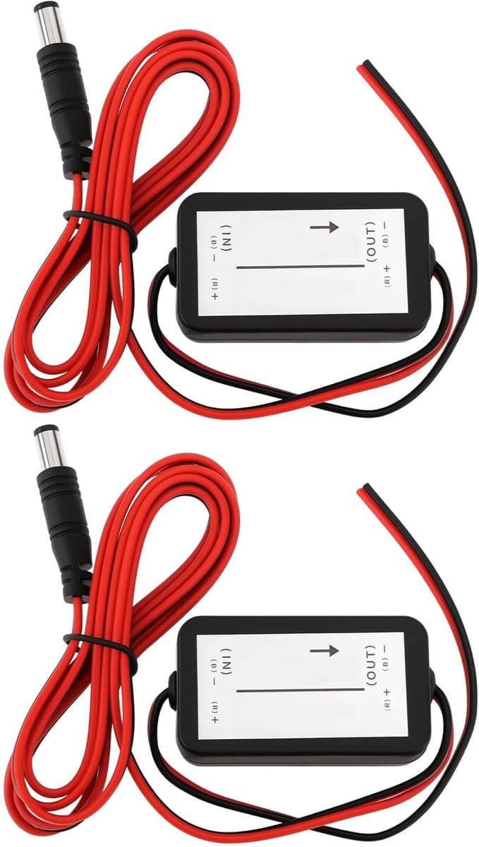 Dailygoods- Camera Achteruitrij - 12V DC Stabiele Voeding - Reverse Camera - Power Rectifier - Betrouwbare Oplossing - Voorkomt Stroomfluctuaties - Achteruitrijcamera