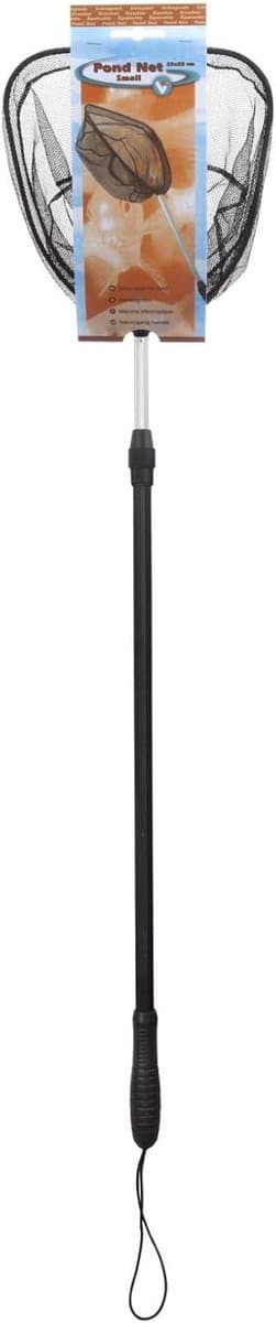 Vijver Schepnet - Schepnet met steel - Vis Vangen - Uitschuifbare steel - 25x25cm - Zwart
