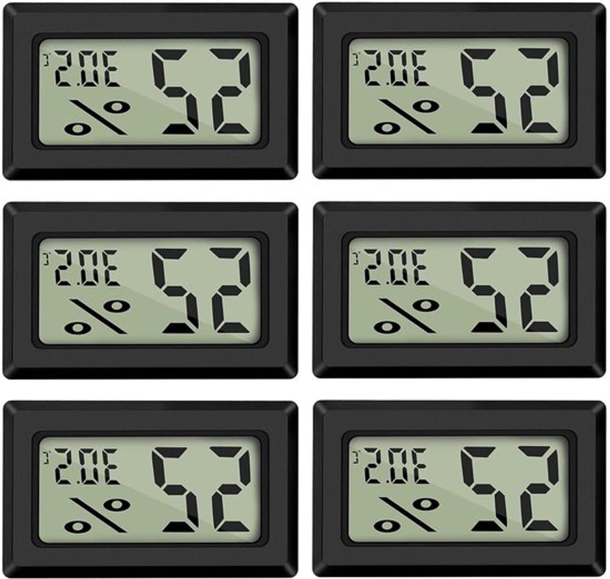 Digitale Mini Thermometer en Hygrometer met LCD-Scherm - Meet Temperatuur en Luchtvochtigheid - Voor Koelkast en Aquarium - Robuust Design - Nauwkeurige Metingen - Makkelijk af te lezen Display