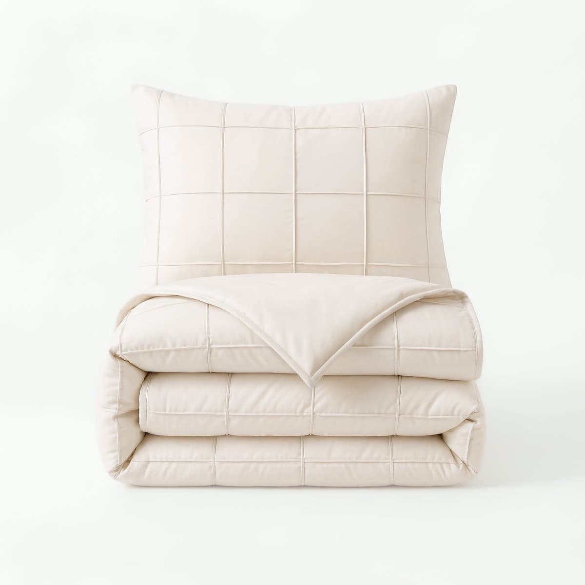 Check Pintuck Beige 240 x 220