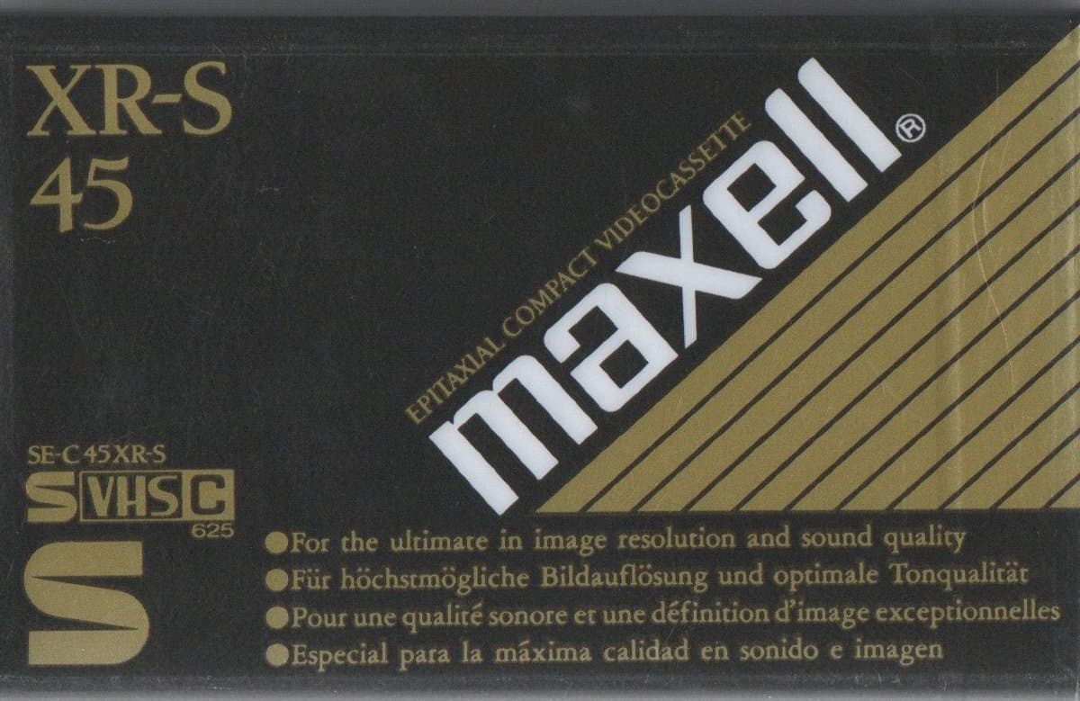 Maxell XR-S 45 SVHS-C videocassette voor camera