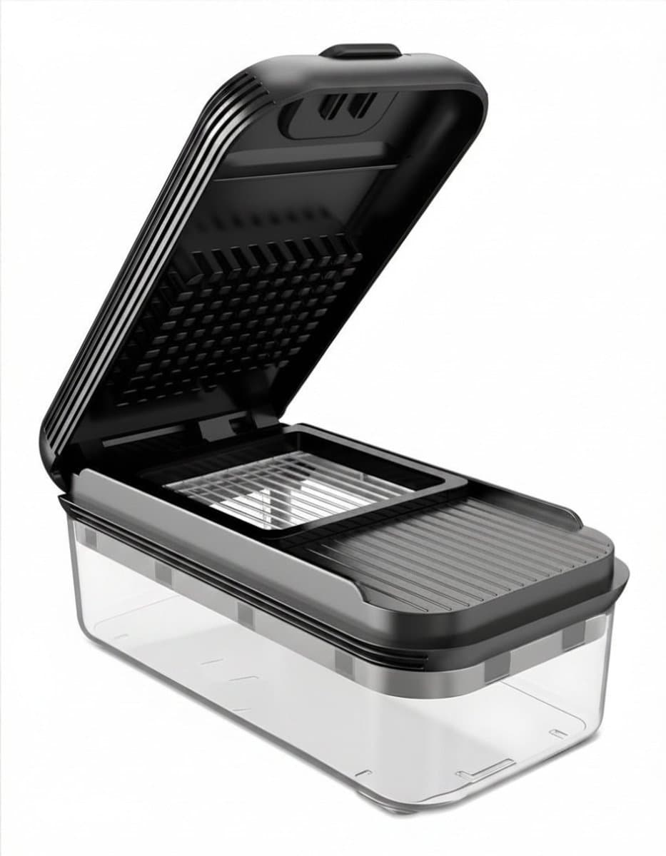 QIN® Mandoline - Groentesnijder - Groentensnijder - Groentesnijder Handmatig - Zwart - 12cm × 26cm × 11cm