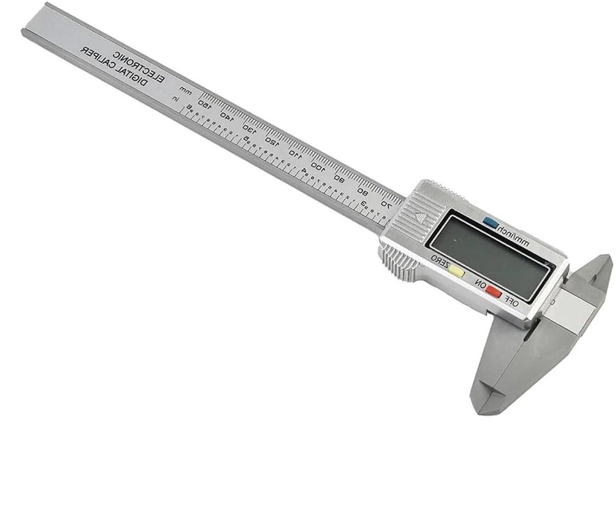 Digitale Schuifmaat - Meetgereedschap Micrometer - Nauwkeurig Meten - Koolstofvezel Constructie - 150 mm - Zwart