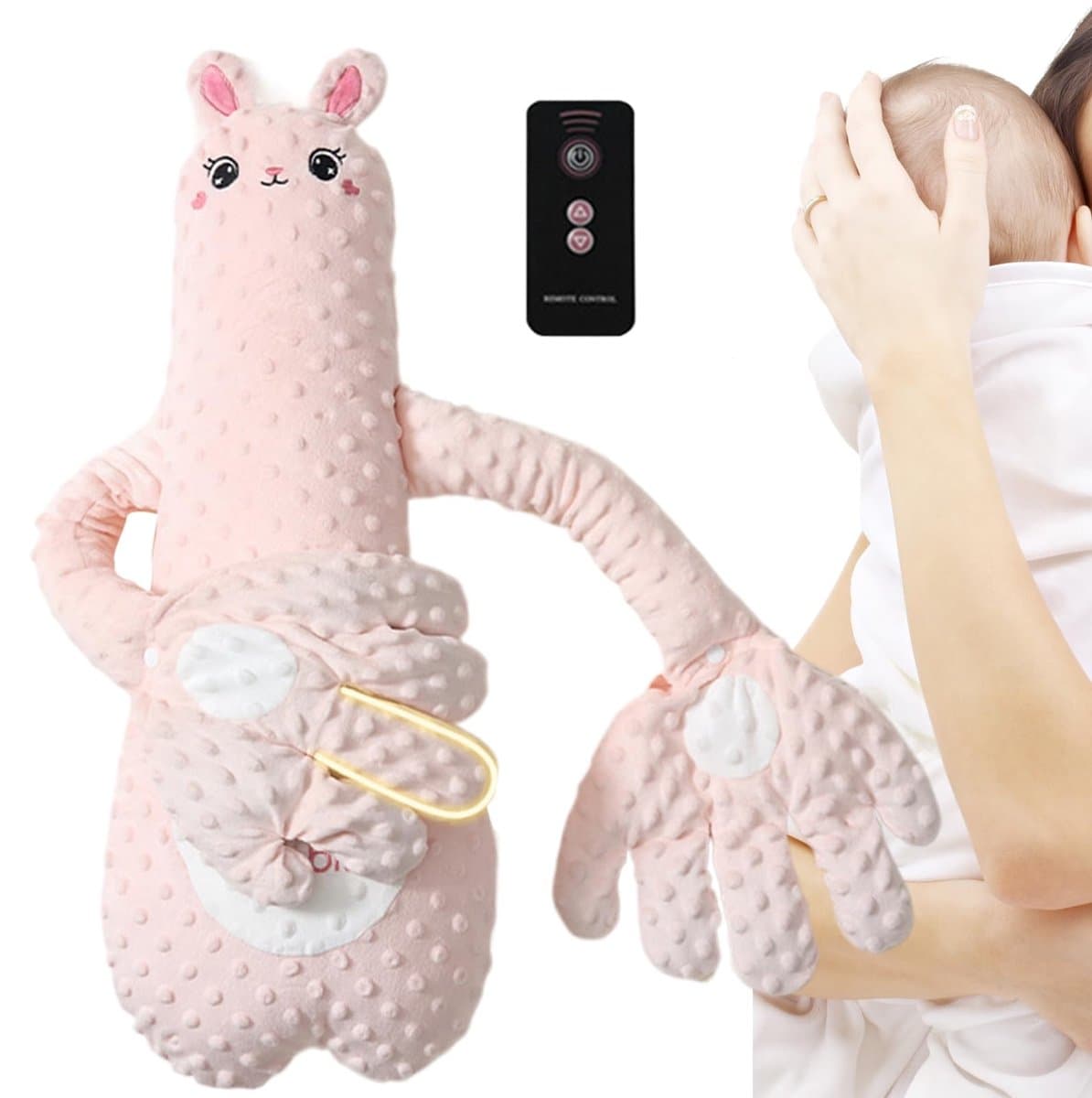 Kinder Slaapcomfort Kussen, Pluche Speelgoed Kussen, Knuffeldier Super Zacht Pluche Kussen, Geschikt Voor Familie En Reizen Poppen (Roze Konijn)