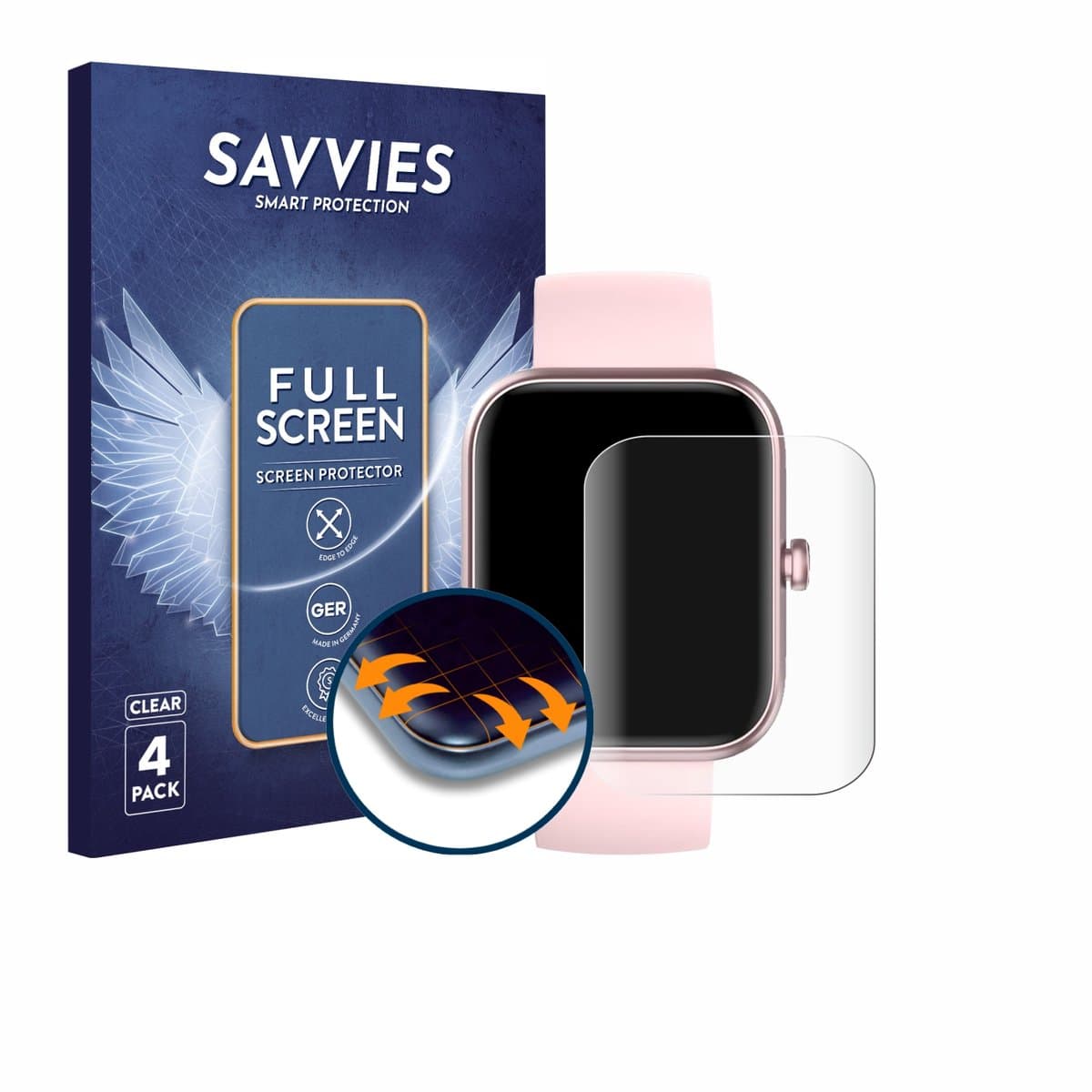 Savvies - Screenprotector voor Konitee IDW25 1.83" - Folie Beschermfolie transparant volledig dekking 4 Stuks