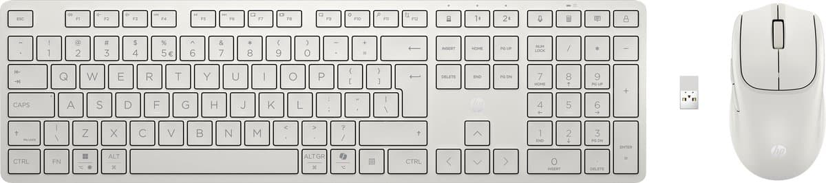 HP 490C Multi-Device Dual-Mode Toetsenbord en Muis Wit QWERTY