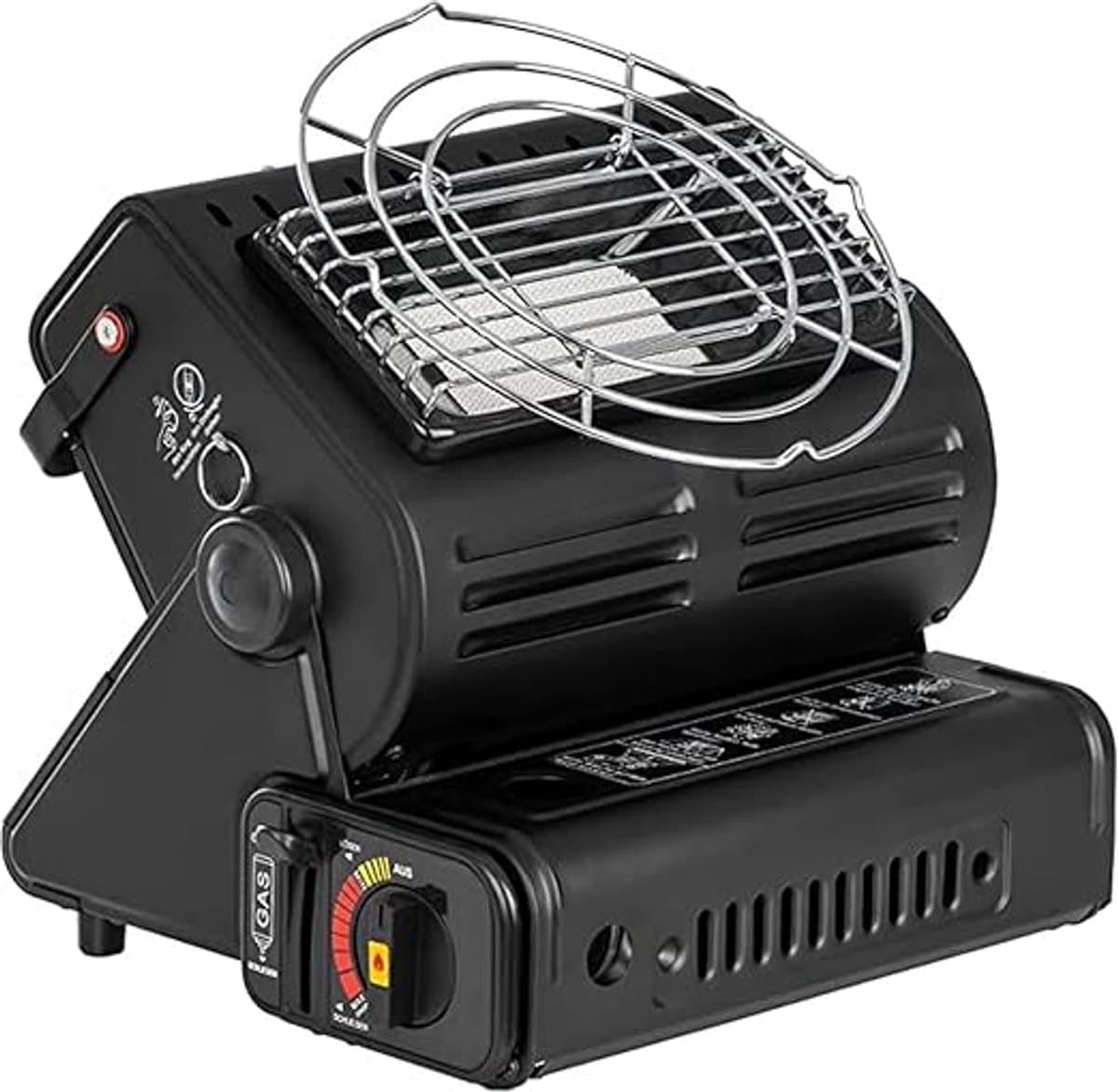 2-in-1 Draagbare Keramische Gasverwarming & Gasfornuis – 1,3 kW Camping Gasstraler – Voor Tent, Caravan & Noodpakket (Butaangas/LPG)