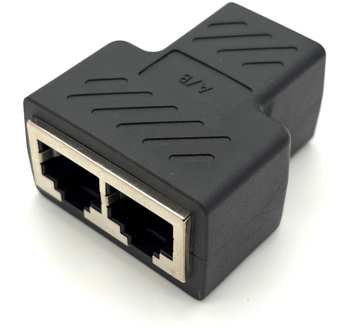 RJ45 Splitter 1 naar 2 – Ethernet LAN Netwerk Adapter – Internet Kabel Verdeler – Geschikt voor Cat5e / Cat6 – Zwart
