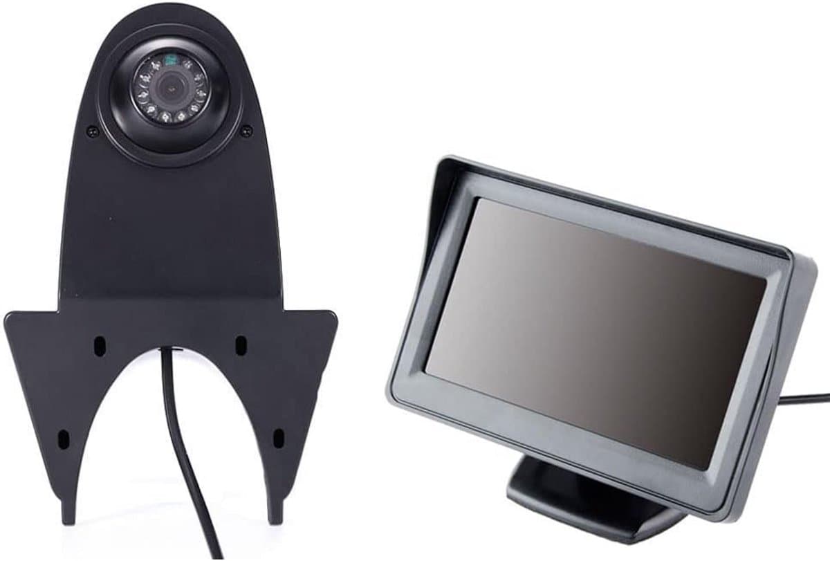 Remlicht Camera - Achteruitrijhulp - Veilig Parkeren - Groothoek Lens - 43 Inch Scherm - Zwart