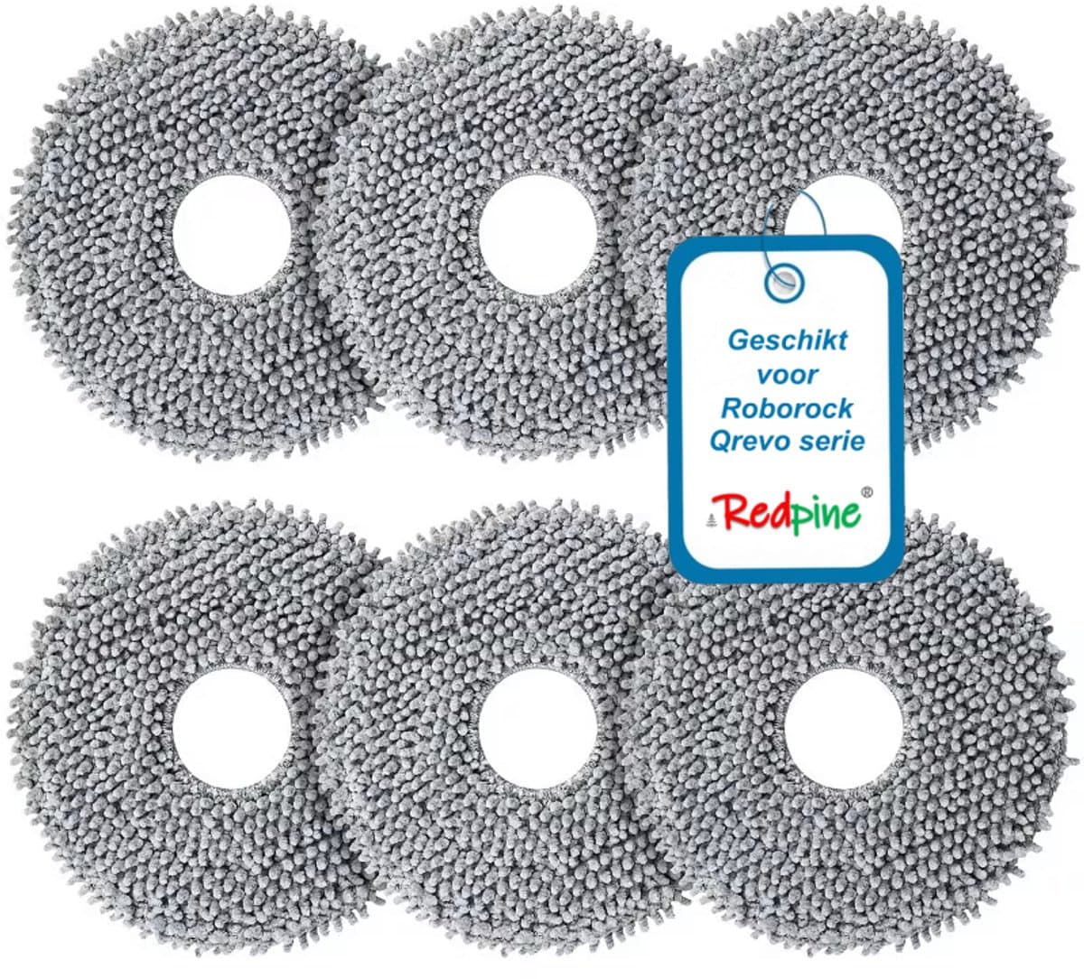 RedPine Wasbare Dweildoeken geschikt voor Roborock Qrevo serie dweilpads vervanging