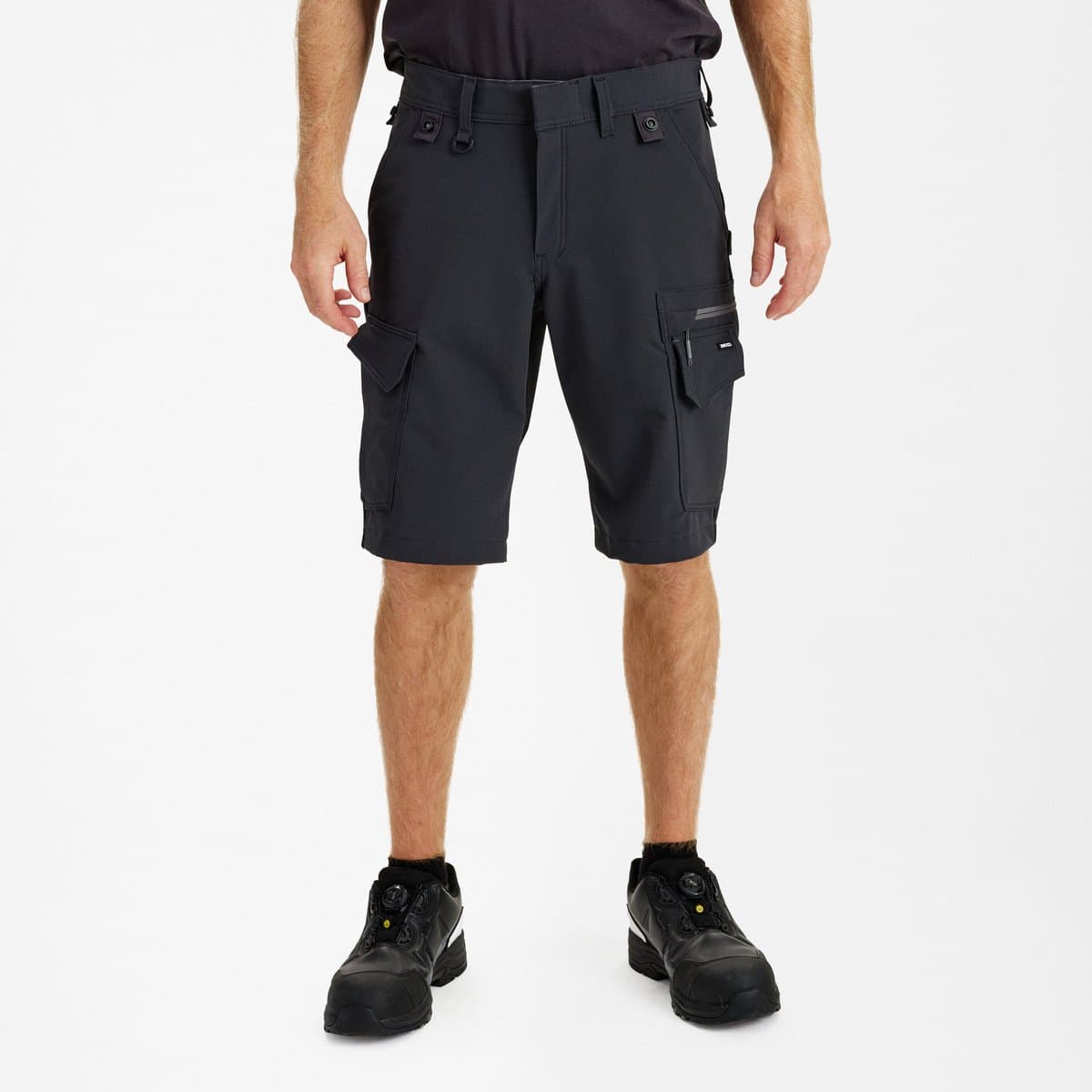 Engel Entire werkshorts met 4-weg stretch 6337-234 - Anthracite Grey / Black - 64