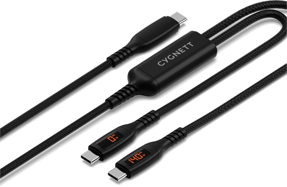 Cygnett Unite USB-kabel USB 2.0 1,5 m USB C 2 x USB C Zwart