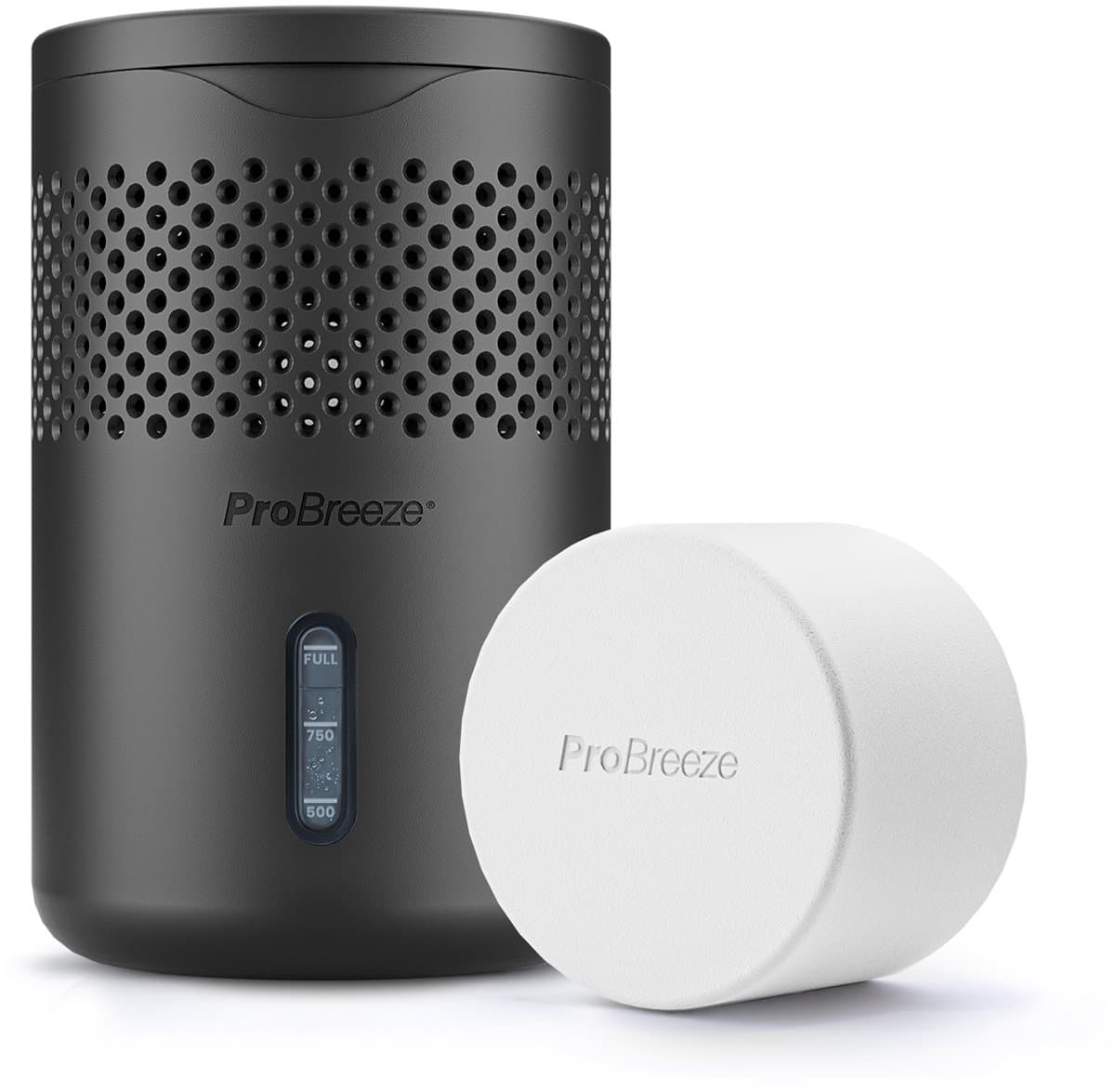Pro Breeze Osmo® Vochtvanger 1,3L – Navulbare Vochtvreter met 700g Tablet – Luchtontvochtiger zonder Stroom – Zwart