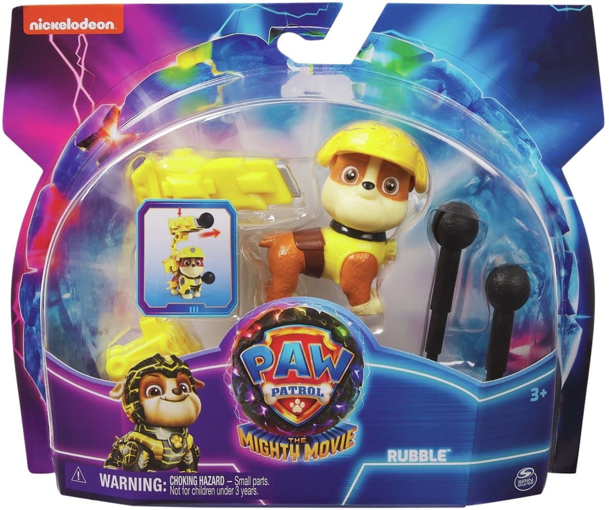 Paw Patrol the Mighty Movie Figures Hero Pups - Rubble