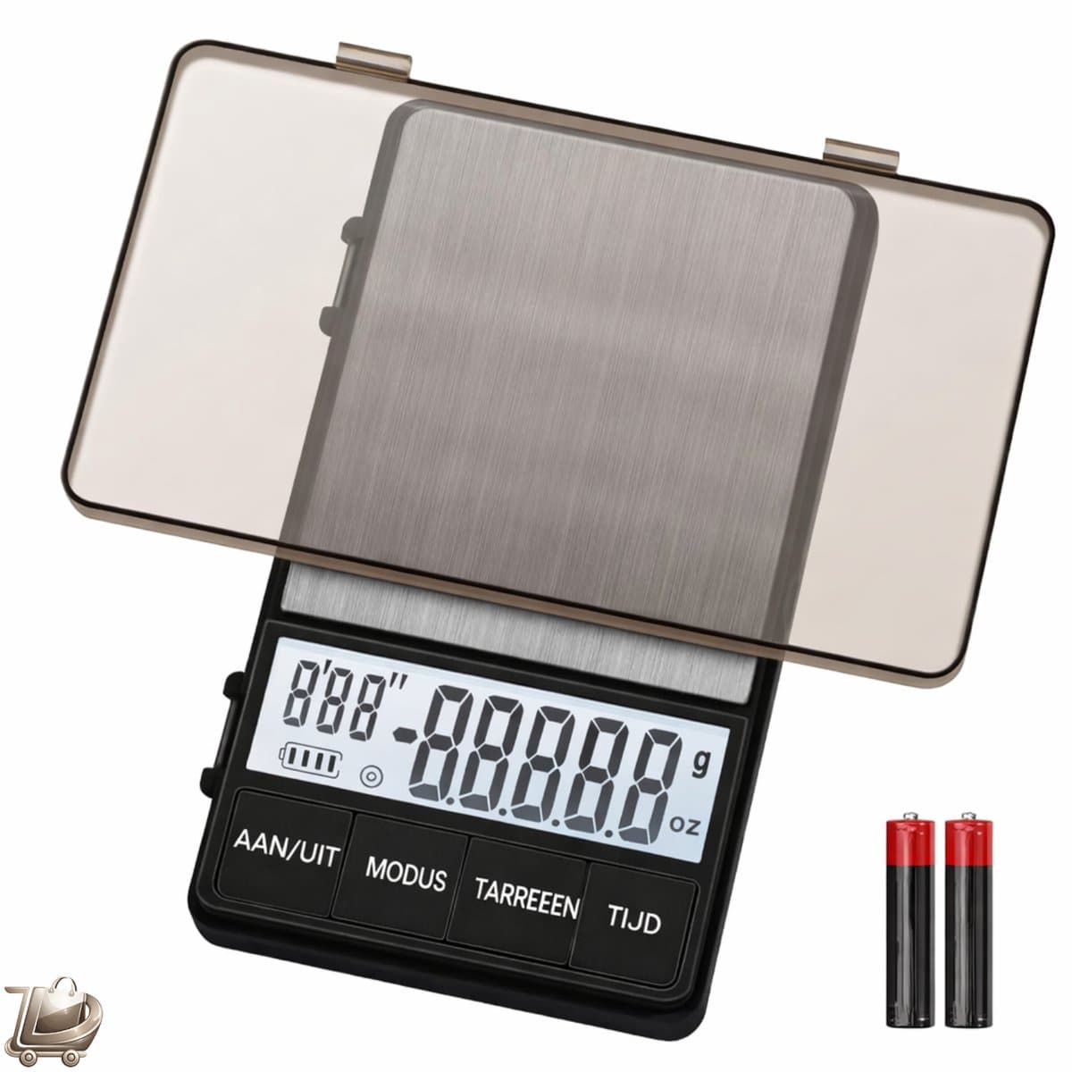 Digitale Mini Koffieschaal - Timer Functie - Espresso Weegschaal 1000g/0,01g - Precisie Zakformaat - Koffie Wateren - Draagbare Keukenweegschaal - Grammeting - LCD scherm