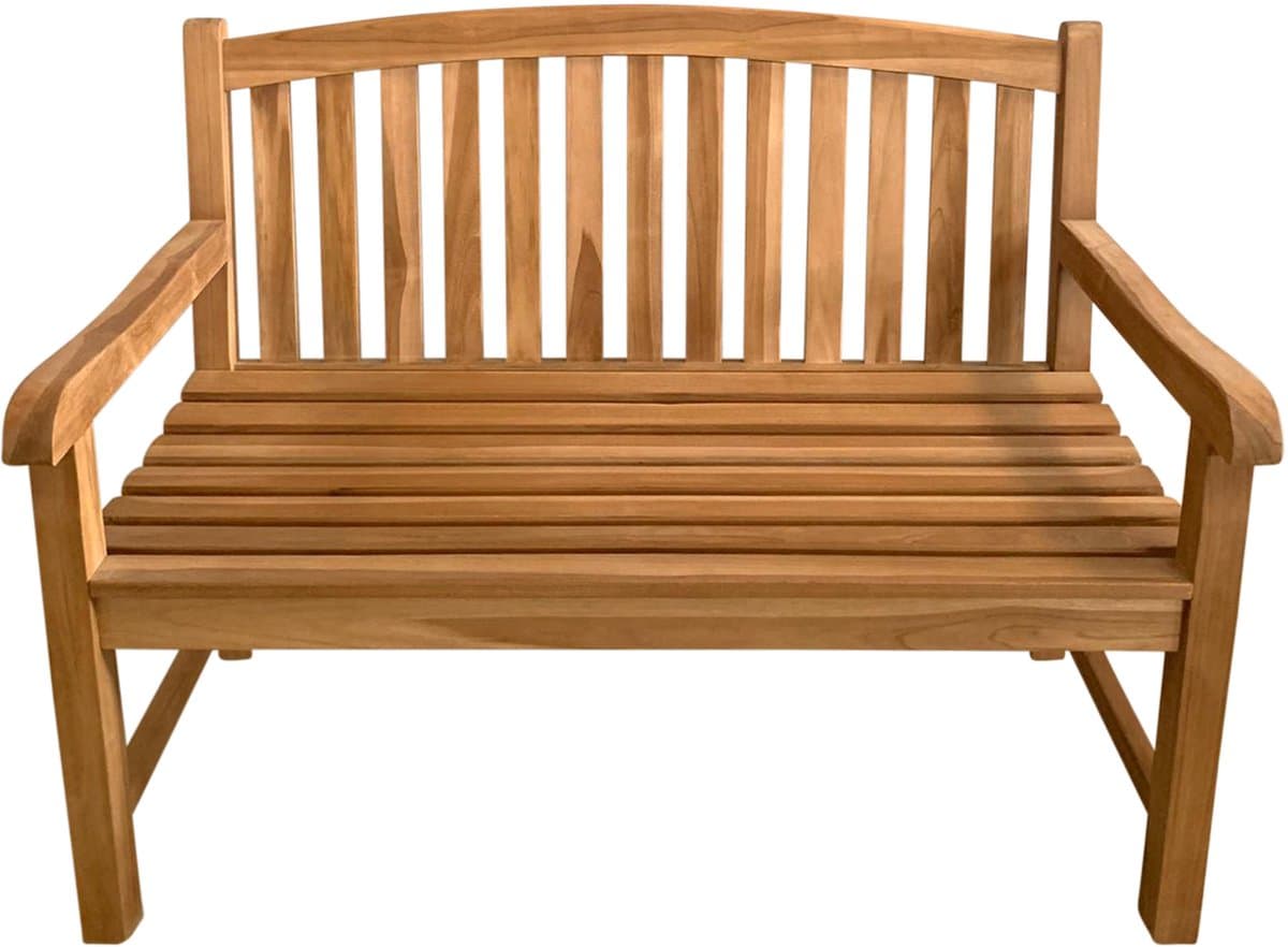 AXI Suki Teak Tuinbank – 120 x 63 x 95 cm – Teakhout – Tuinbank voor 2 Personen – Hoge Rugleuning