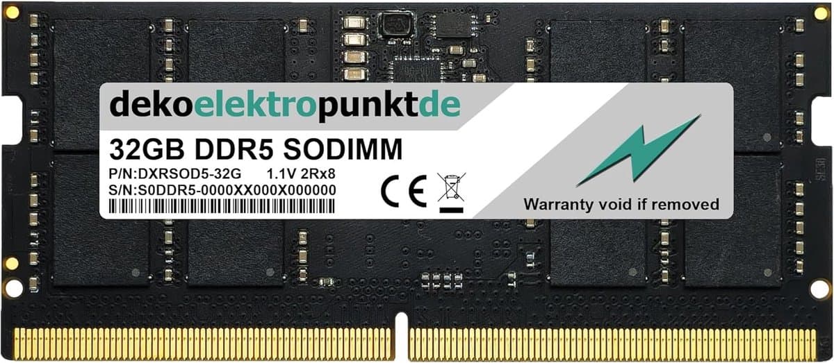 RAM-geheugen - Werkgeheugen Upgrade - Laptop Prestatieverbetering - Eenvoudige Plug-and-Play - 16 GB DDR5