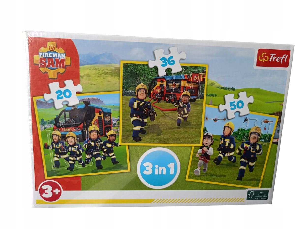 Brandweerman Sam Puzzel 3-in-1: 106 elementen voor kinderen