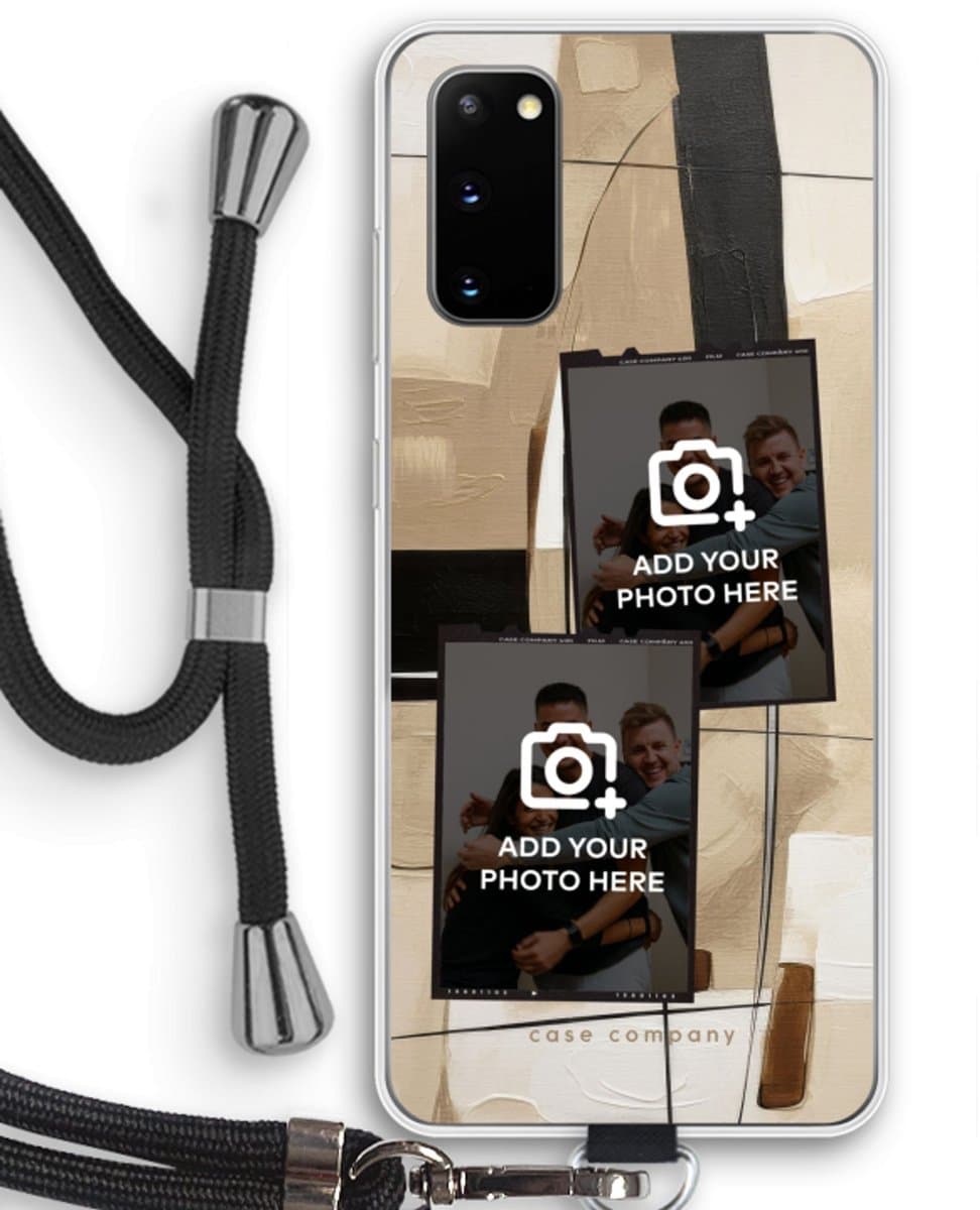 Gepersonaliseerd - Case Company® - Hoesje met koord geschikt voor Samsung Galaxy S20 hoesje met Koord - Polaroid - Muse - Telefoonhoesje met Zwart Koord - Bescherming aan alle Kanten en Over de Schermrand