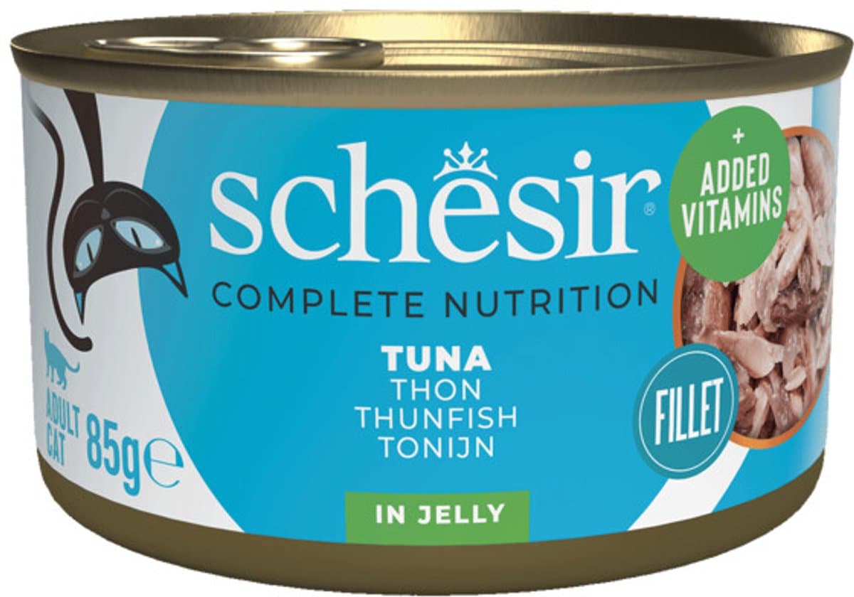 Schesir Kattenvoer Tonijn in Gelei - 12 x 85 gr - Voordeelverpakking