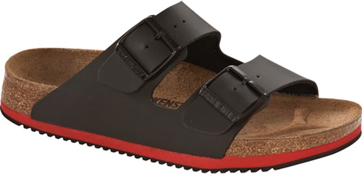 Birkenstock Heren Muil Arizona SL 54254 - Zwart/Rood - 46