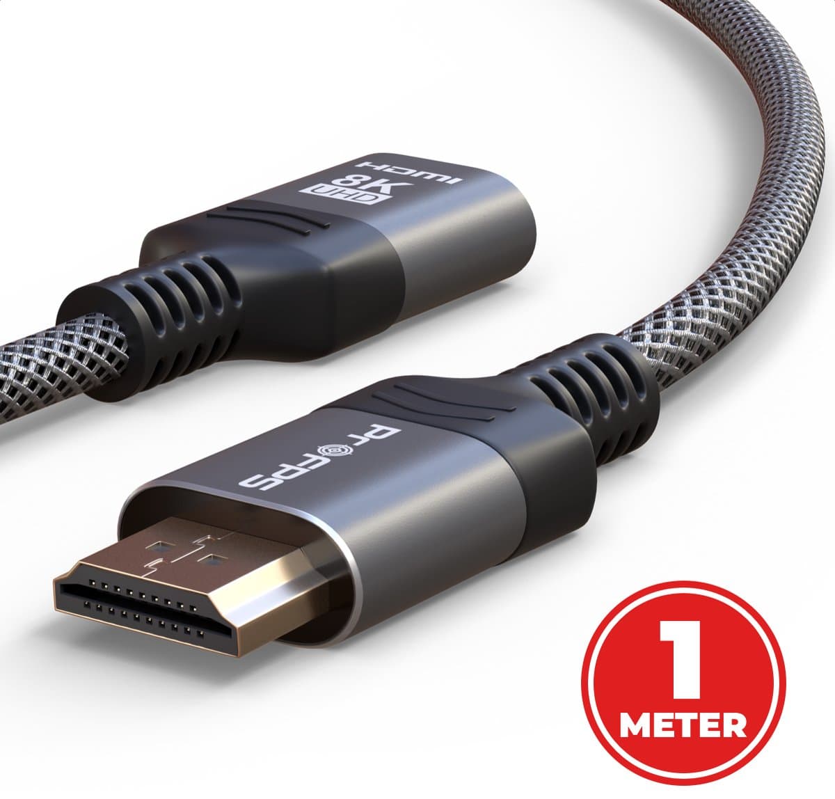 ProFPS HDMI Verlengkabel 8K 1M – HDMI 2.1 Extender M/F – 48Gbps
