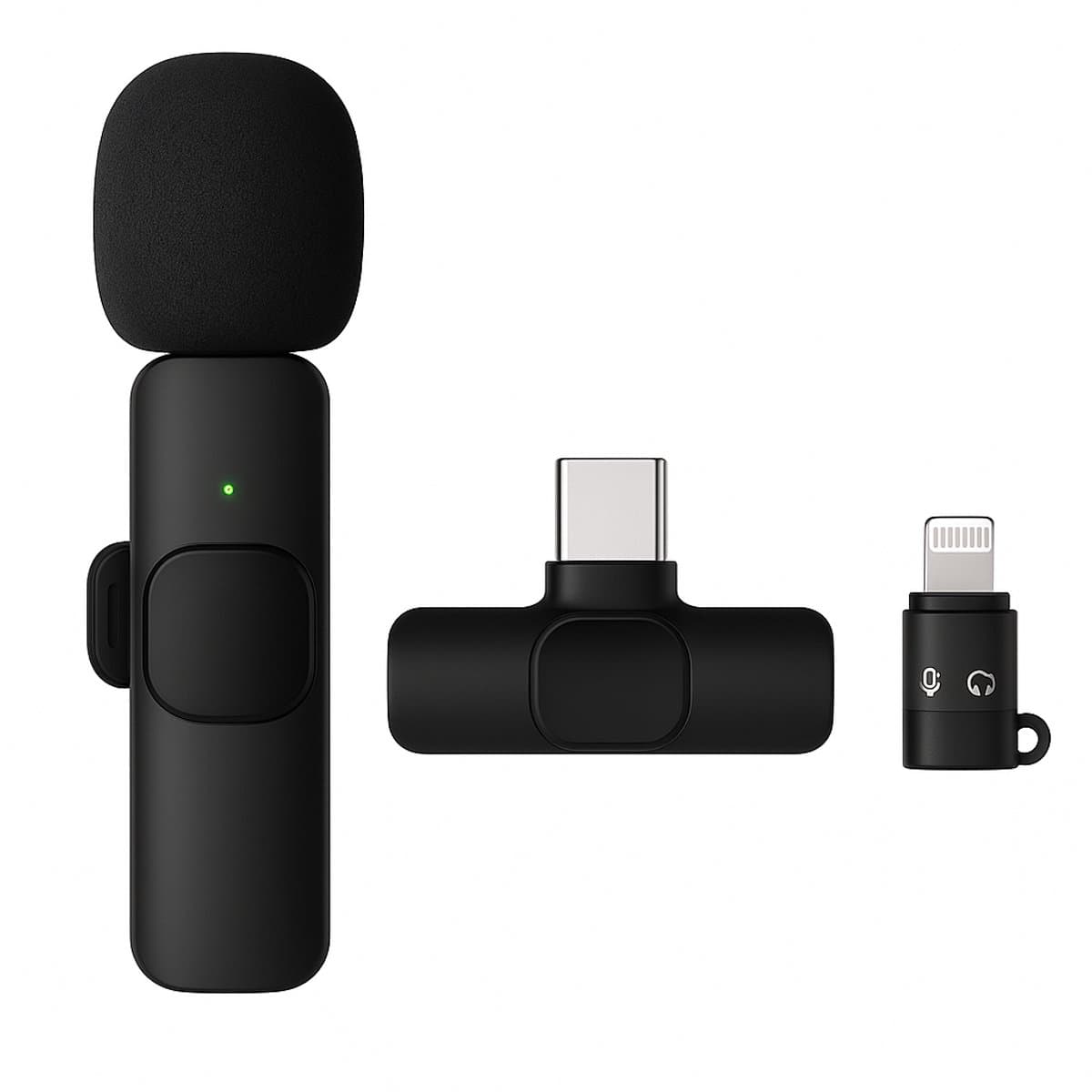 Draadloze Microfoon - Dasspeld Microfoon - USB-C & Smartphone Adapter - Lavalier Microfoon - Plug & Play - Draadloze en storingsvrije audio