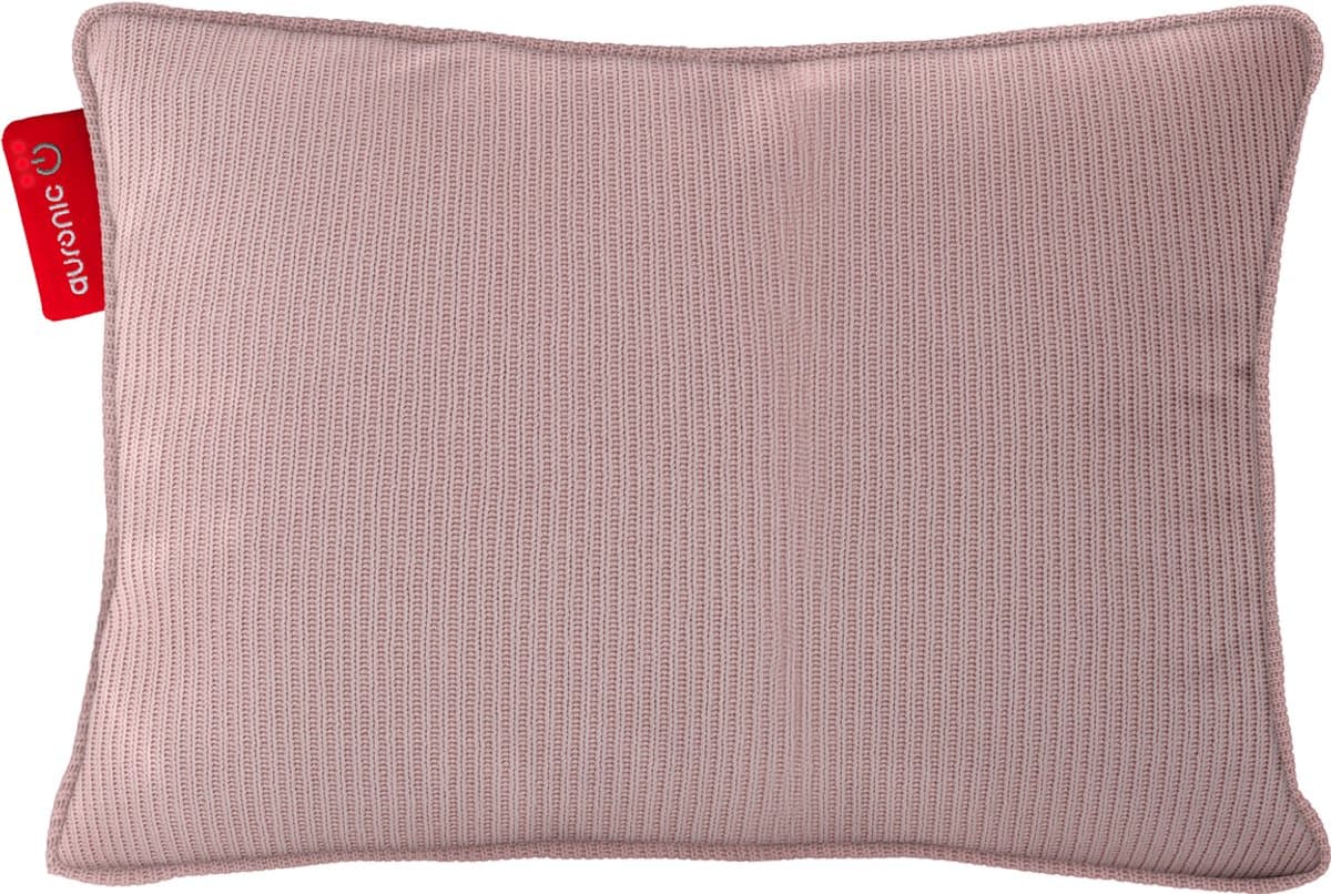 Auronic Warmtekussen - Knitted - 45x60 - Draadloos - Oplaadbaar - Elektrisch kussen - Infrarood - Poederroze
