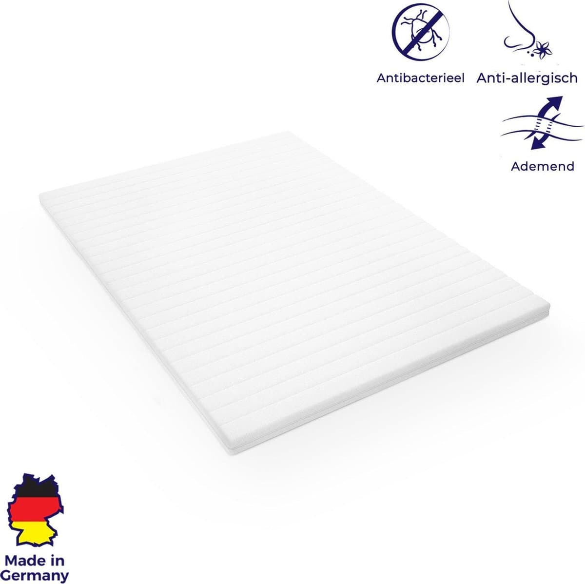 Topdekmatras - 120x190 - Koudschuim - Premium Tijk - 5 cm Hoog