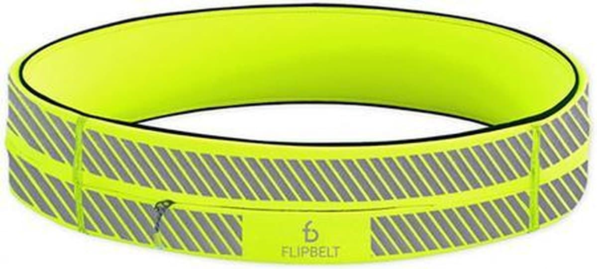 Zipper Reflective Geel - Running belt - Hardloopriem - S
