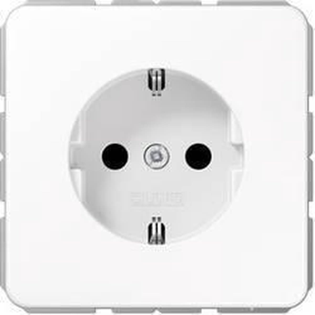 Jung CD1520KIWW Wandcontactdoos met randaarde Inzetstuk 1-voudig Alpine-wit 1 stuk(s)