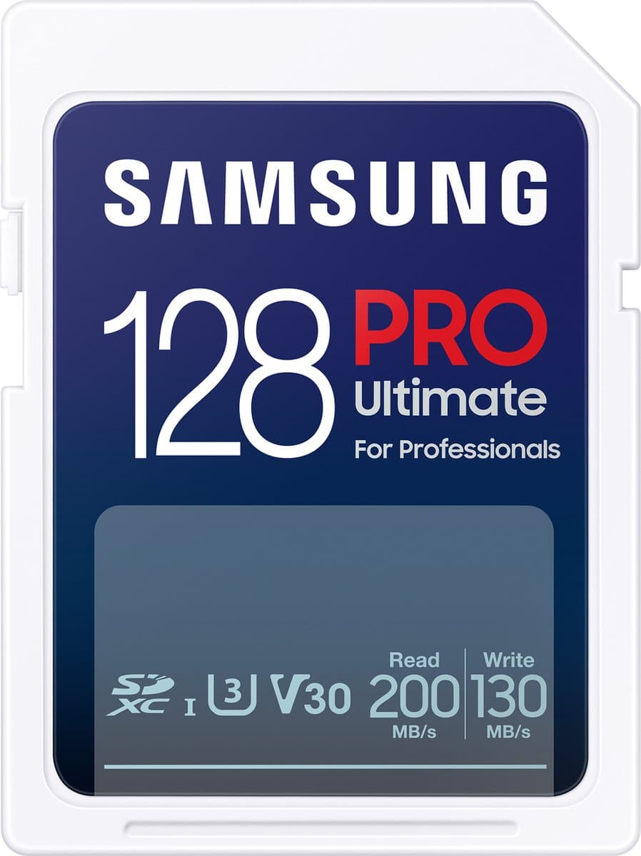 Samsung PRO Ultimate - SD Kaart - 200 & 130 MB/s - 128 GB
