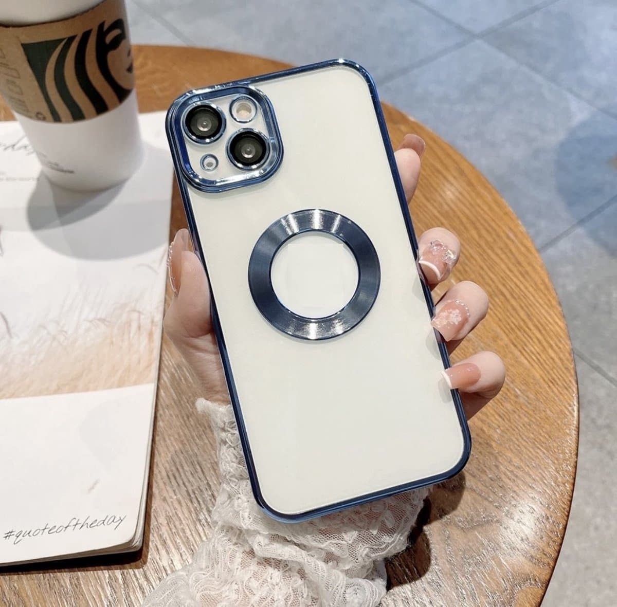 iPhone 13 hoesje met camera protector blauw