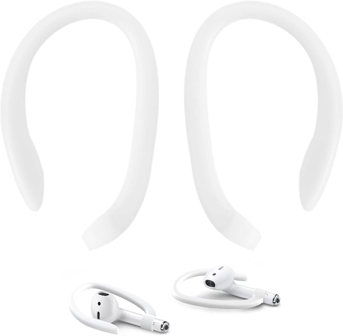 Allecto Plus - Compatibele Oorhaken voor AirPods - Set van 2 - Veilige Anti-verloren Siliconen Oorhaken voor Sportactiviteiten - Geschikt voor Hardlopen, Joggen, Fietsen, Gym - Comfortabele Pasvorm - Ultralicht