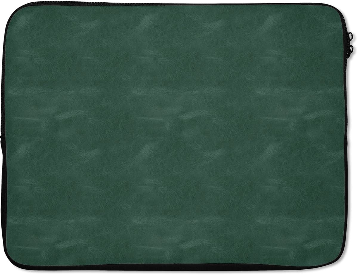 Laptophoes - Leer print - Dierenhuid - Groen - Laptop - 17 Inch - Laptop sleeve