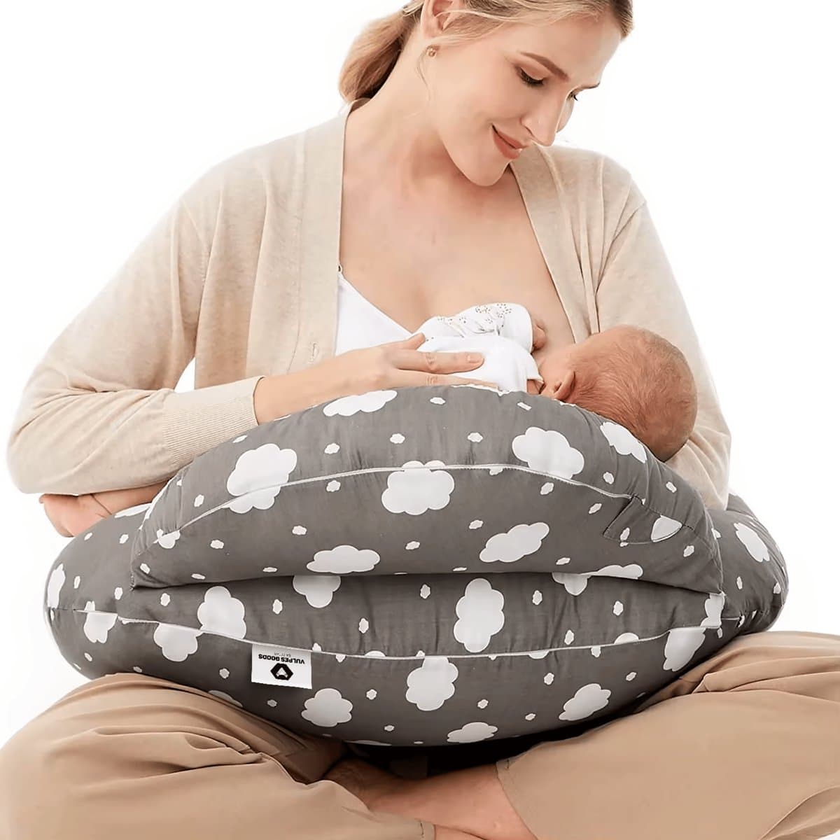 Vulpes Goods® BabyCare - Voedingskussen - Zwangerschapskussen incl. afneembare hoes - 3in1 - Uniek Design