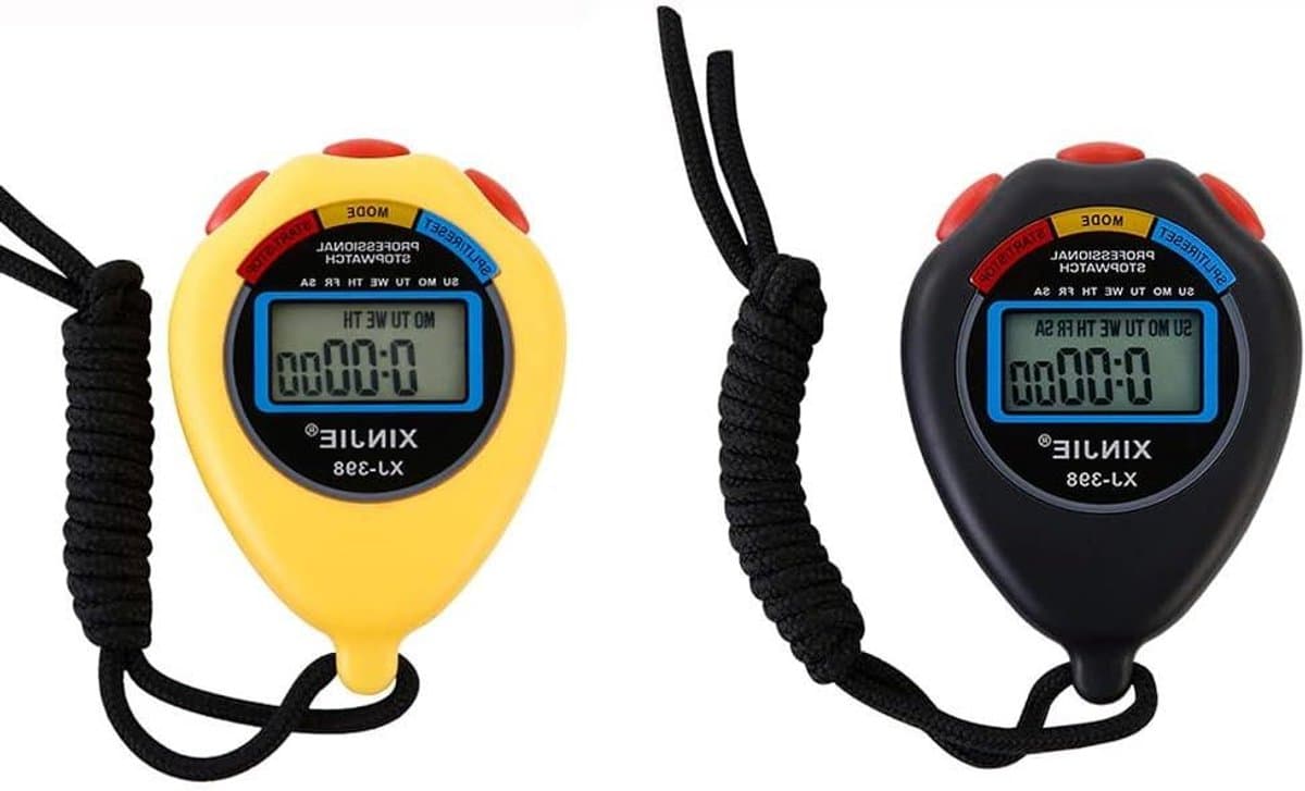 ByShane - Elektronische Stopwatch Timer met Datumtijd en Alarmfunctie - 2 Stuks - Multifunctioneel - Fitnesscoaches en Scheidsrechters - 2 Kleuren