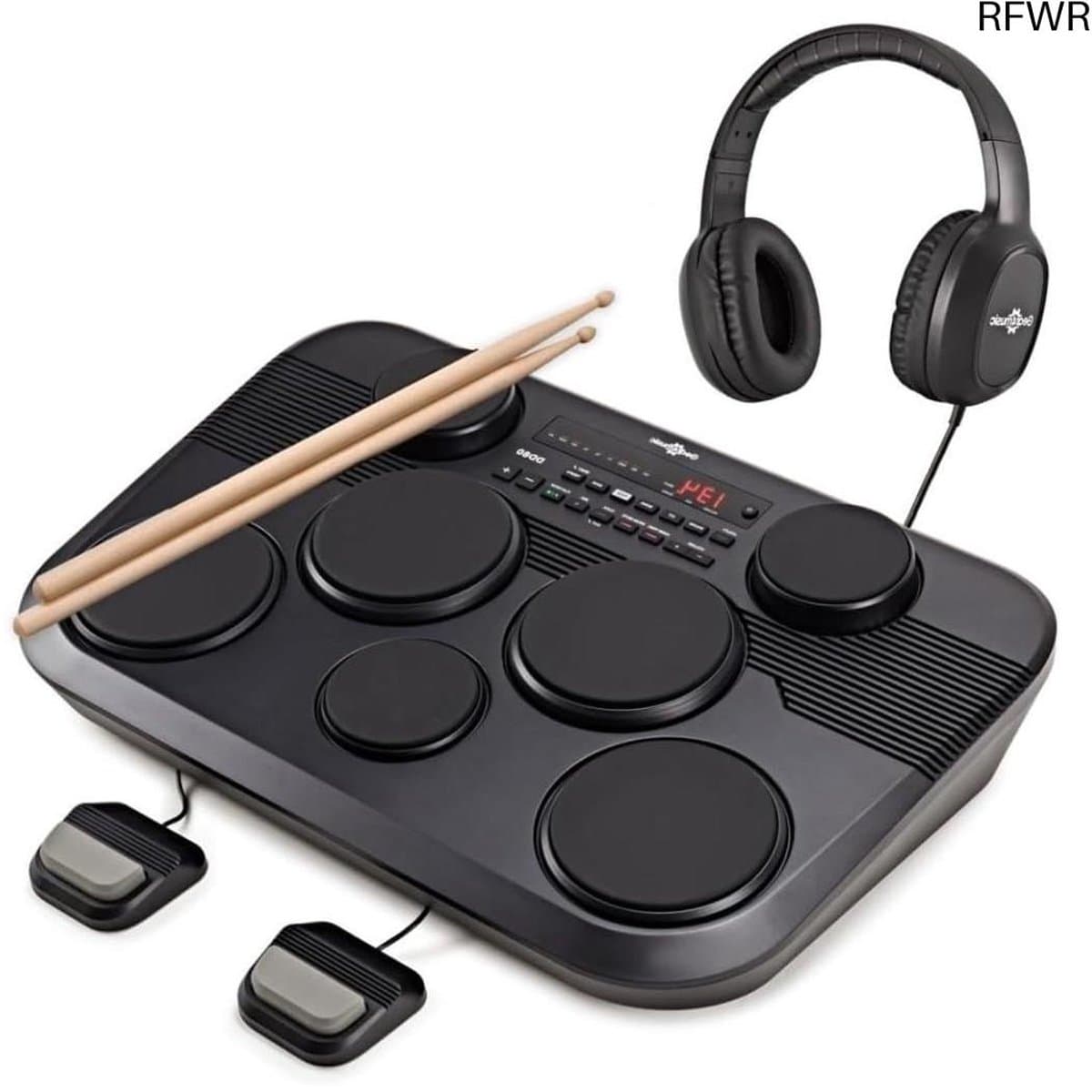 RFWR® Tafelmodel elektrisch drumstel met Pro-koptelefoon