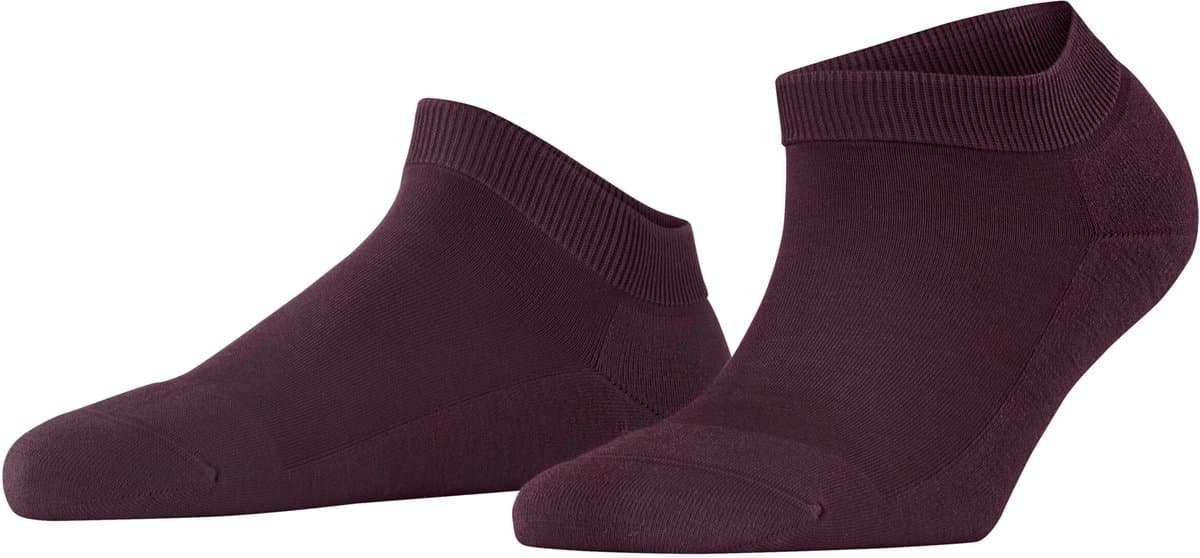 FALKE ClimaWool kort eenkleurig wol lyocell sneakersokken enkelsokken dames rood - maat 37-38