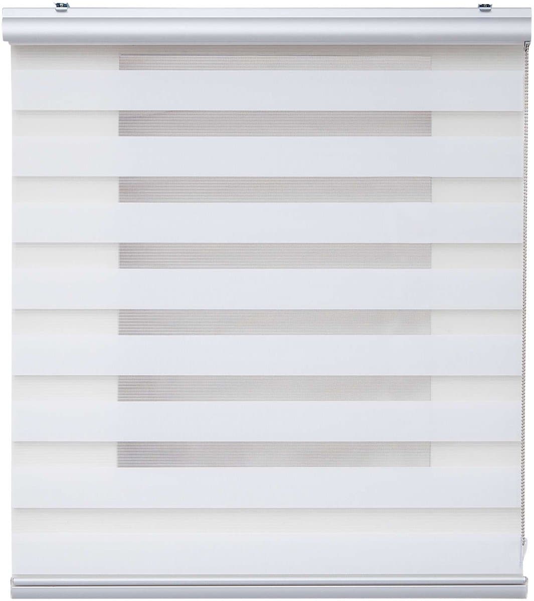 Storesdeco - Premium Duo rolgrodijn met aluminium afwerking Wit, 180x250 cm