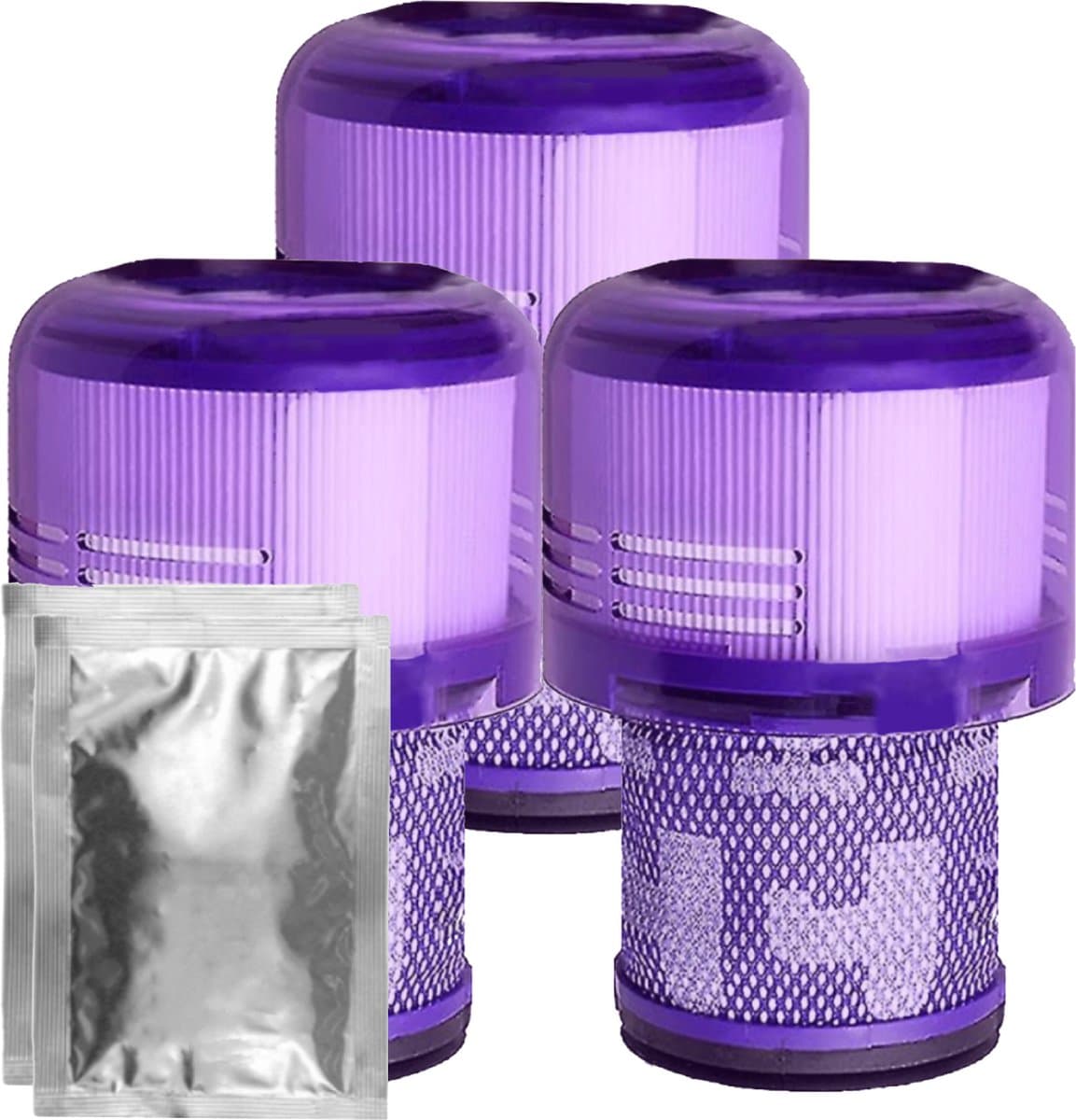 3x HEPA filter geschikt voor Dyson V11, SV14 en V15 steelstofzuigers inclusief geurkorrels lavendel