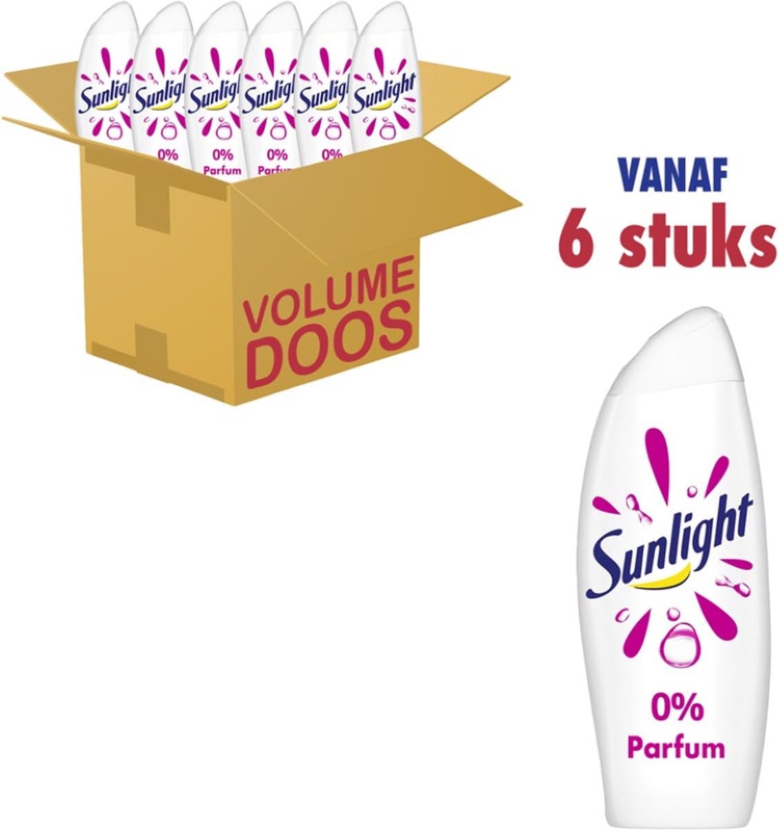 Sunlight Douche 0% Parfum voor Gevoelige Huid (6 x 500ml)