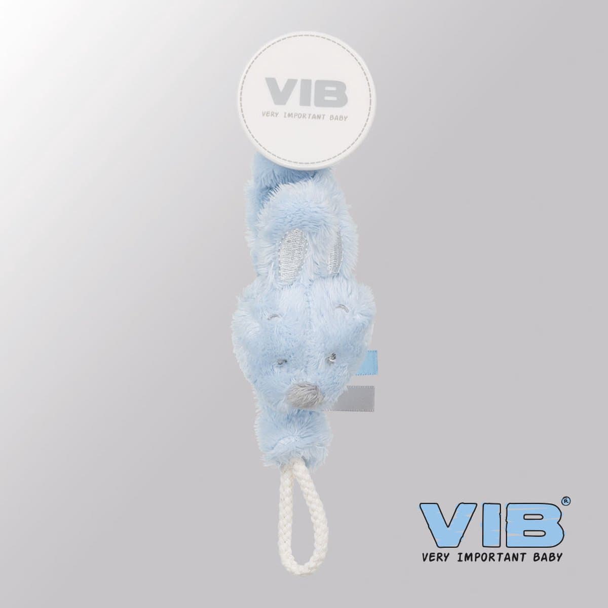 VIB® - Speenkoord Konijn - Blauw - Babykleertjes - fopspenen - fopspeen - Rammelaars - baby cadeau - zwangerschap aankondiging