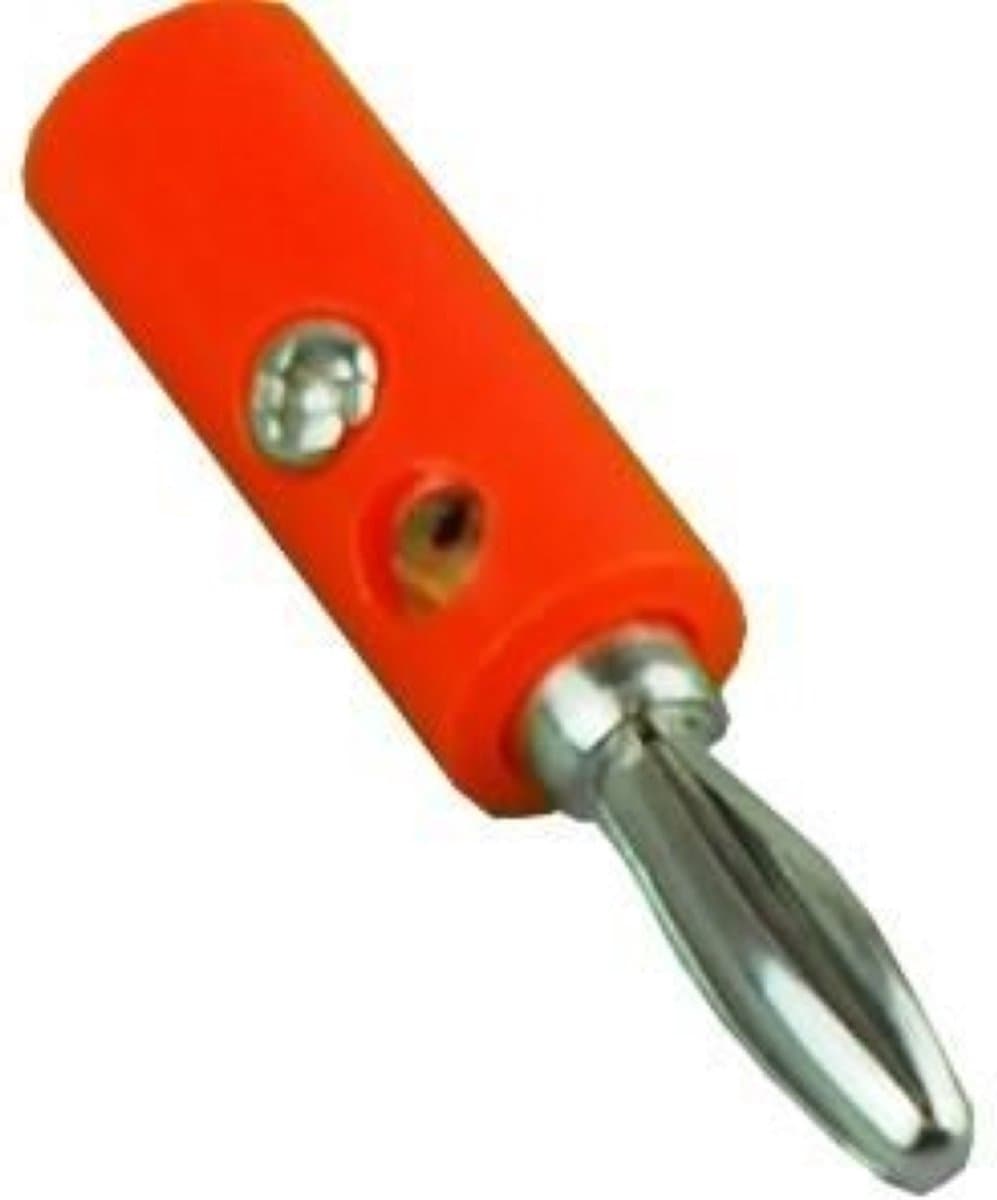 Banaanstekker met bladveer rood