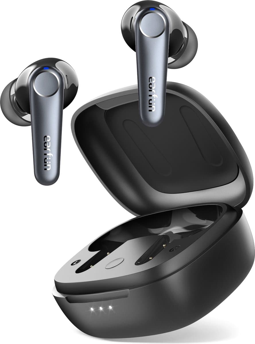 Earfun Air Pro 3 Black – Draadloze In-Ear Oordopjes met ANC, Bluetooth 5.3, aptX Adaptive, 45 u Batterij & Microfoon