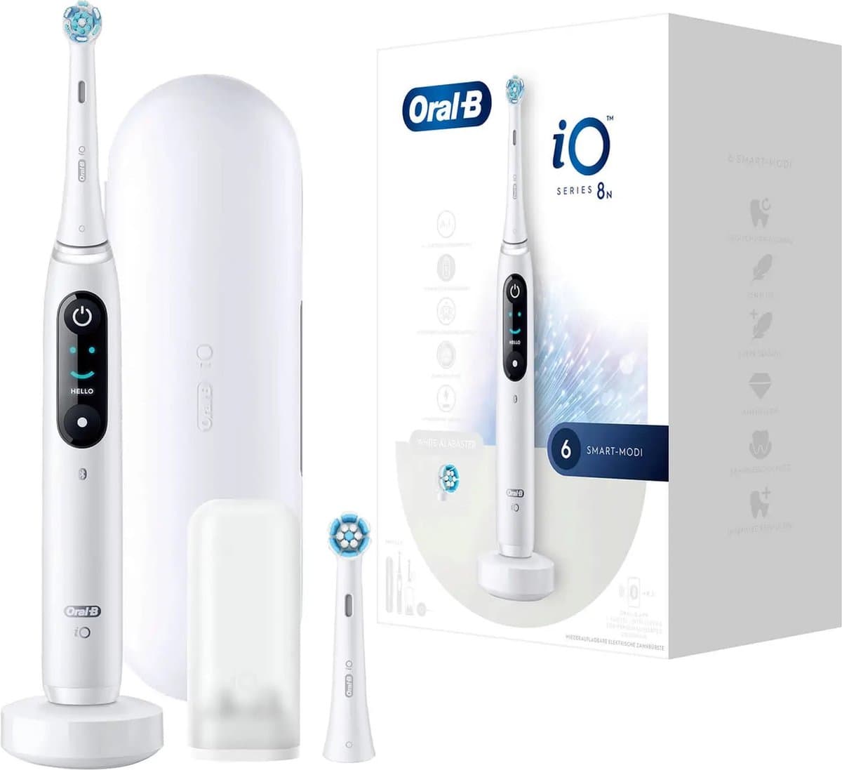 Oral-B iO Series 8N Volwassene Vibrerende tandenborstel Wit